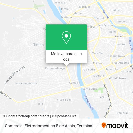 Comercial Eletrodomestico F de Assis mapa