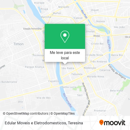 Edular Moveis e Eletrodomesticos mapa