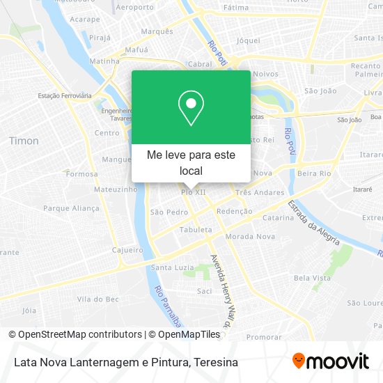 Lata Nova Lanternagem e Pintura mapa