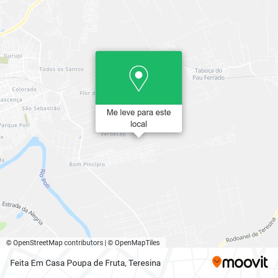 Feita Em Casa Poupa de Fruta mapa