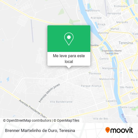 Brenner Martelinho de Ouro mapa