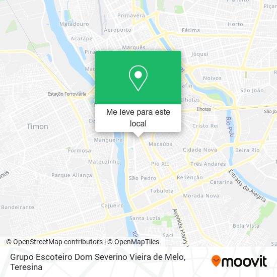 Grupo Escoteiro Dom Severino Vieira de Melo mapa