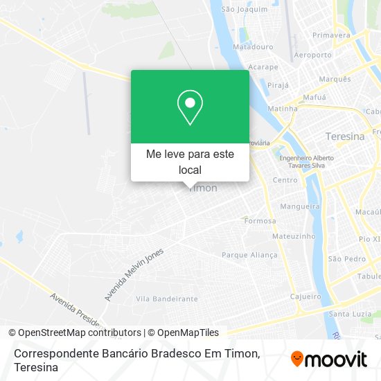 Correspondente Bancário Bradesco Em Timon mapa