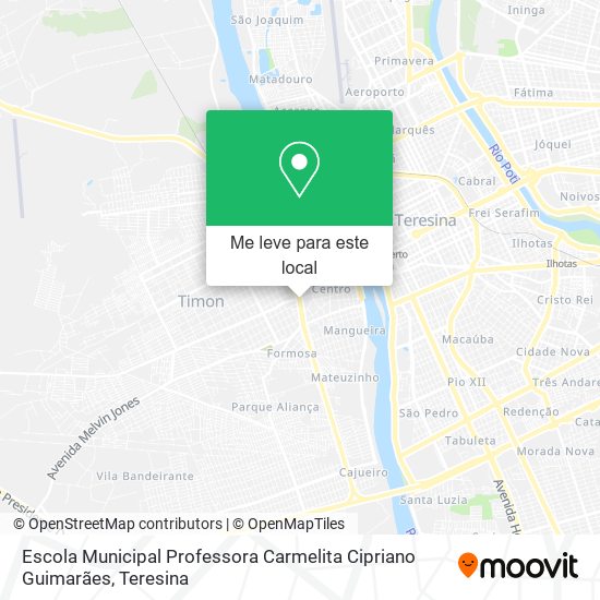 Escola Municipal Professora Carmelita Cipriano Guimarães mapa