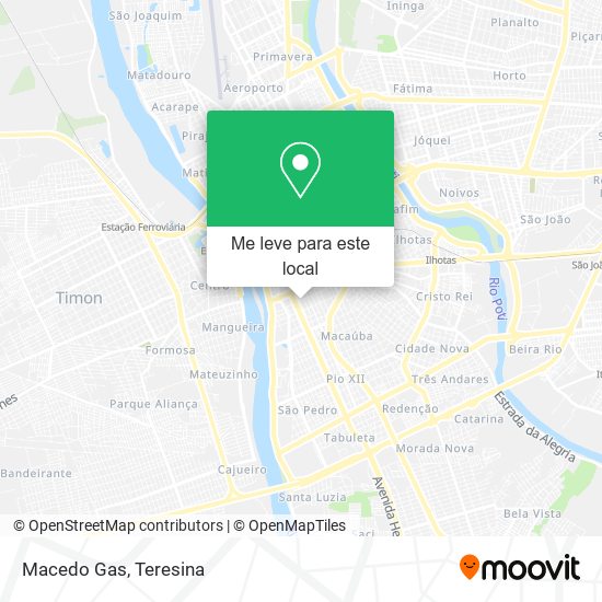 Macedo Gas mapa