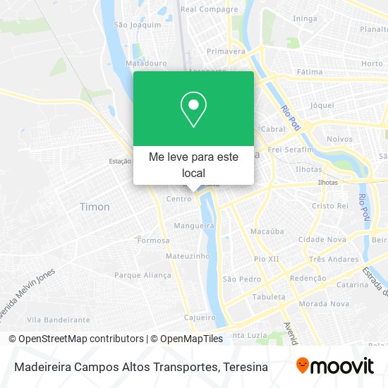 Madeireira Campos Altos Transportes mapa