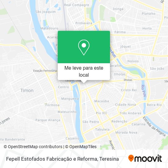 Fepell Estofados Fabricação e Reforma mapa