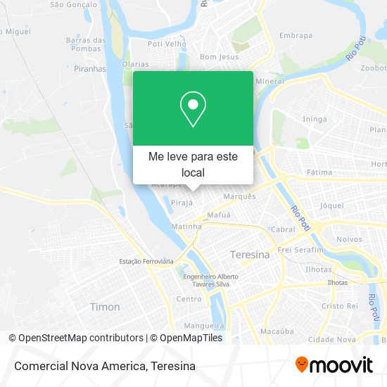 Comercial Nova America mapa