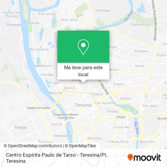 Centro Espírita Paulo de Tarso - Teresina / PI mapa