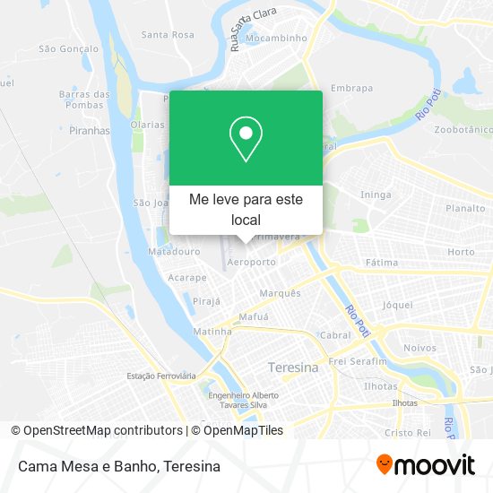 Cama Mesa e Banho mapa