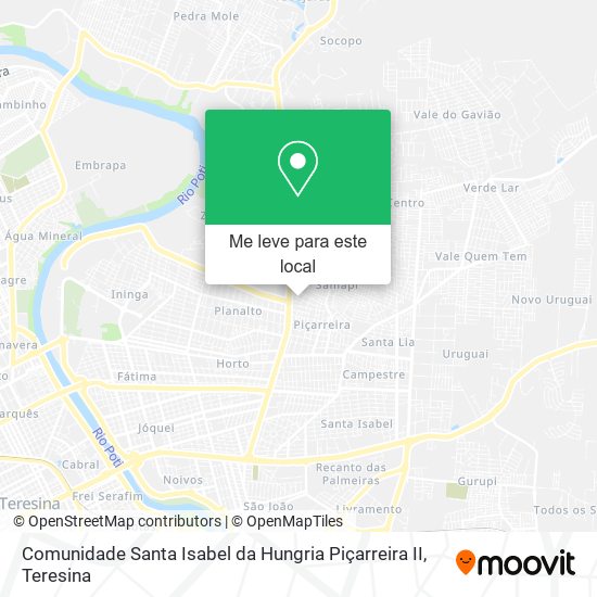 Comunidade Santa Isabel da Hungria Piçarreira II mapa