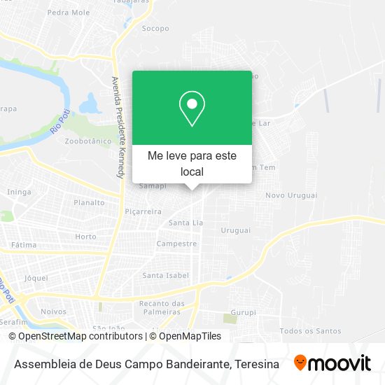 Assembleia de Deus Campo Bandeirante mapa