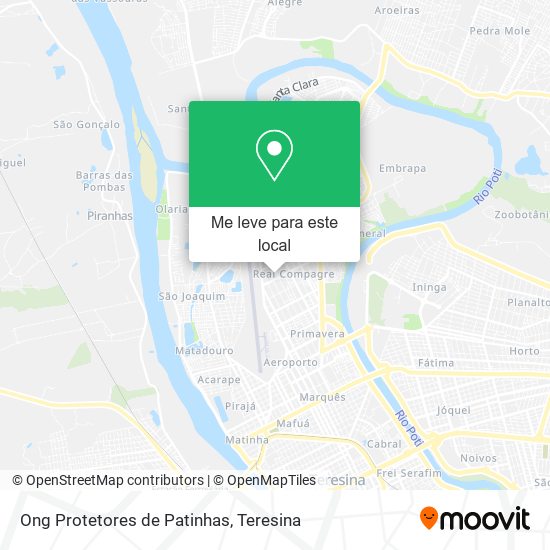 Ong Protetores de Patinhas mapa