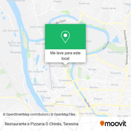 Restaurante e Pizzaria O Chinês mapa