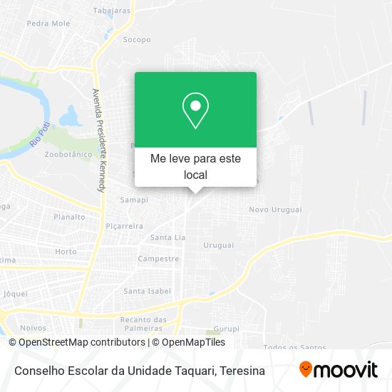 Conselho Escolar da Unidade Taquari mapa