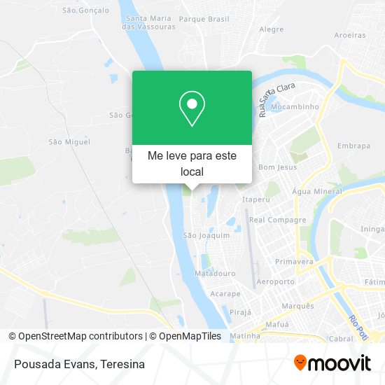 Pousada Evans mapa