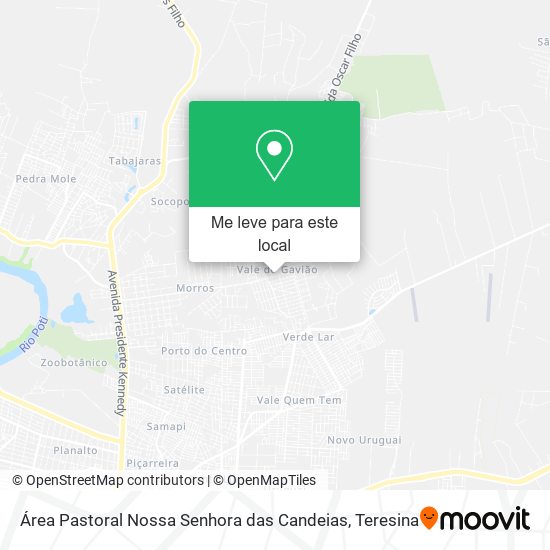 Área Pastoral Nossa Senhora das Candeias mapa