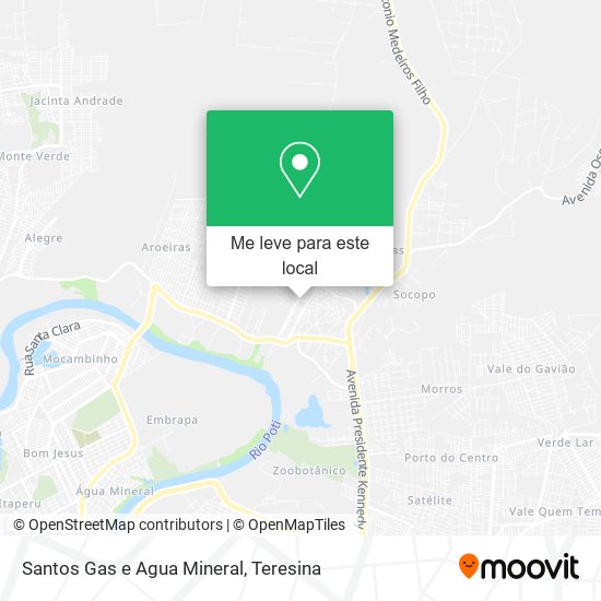 Santos Gas e Agua Mineral mapa