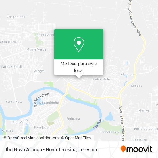 Ibn Nova Aliança - Nova Teresina mapa