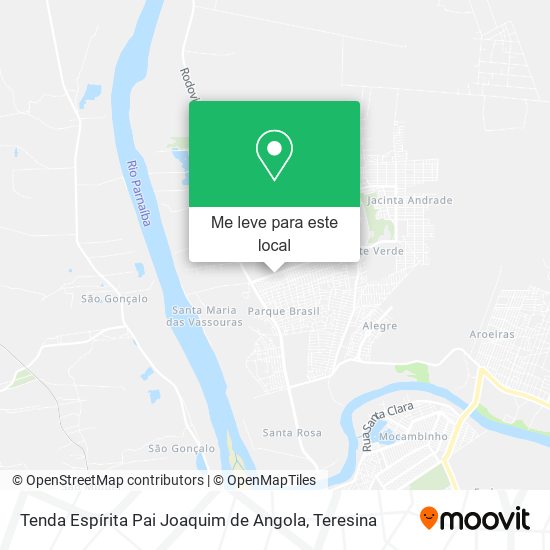 Tenda Espírita Pai Joaquim de Angola mapa