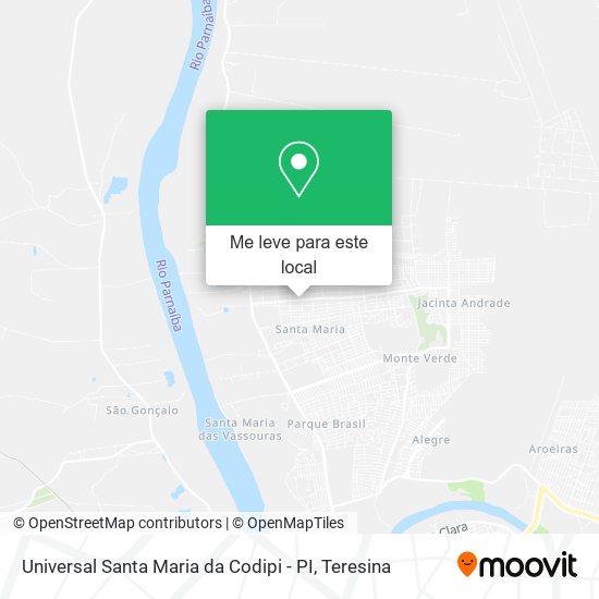 Universal Santa Maria da Codipi - PI mapa