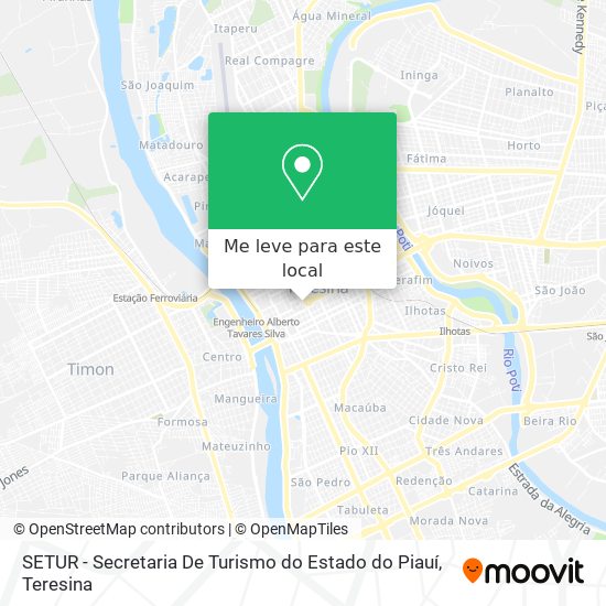 SETUR - Secretaria De Turismo do Estado do Piauí mapa