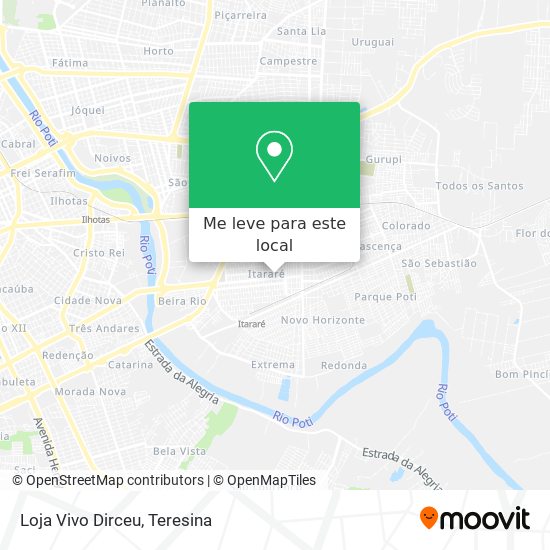 Loja Vivo Dirceu mapa