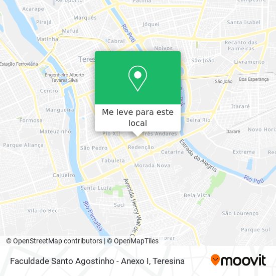 Faculdade Santo Agostinho - Anexo I mapa