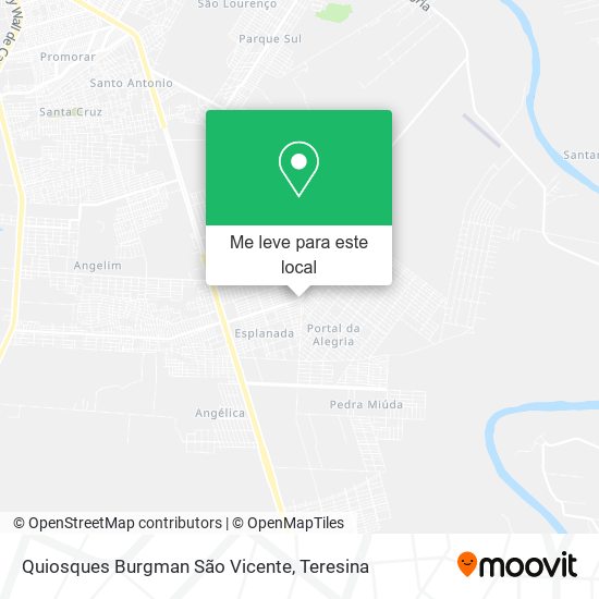 Quiosques Burgman São Vicente mapa