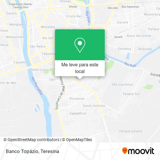 Banco Topázio mapa
