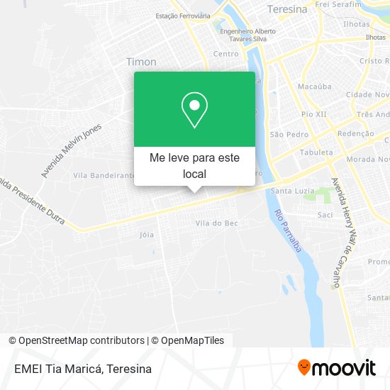 EMEI Tia Maricá mapa