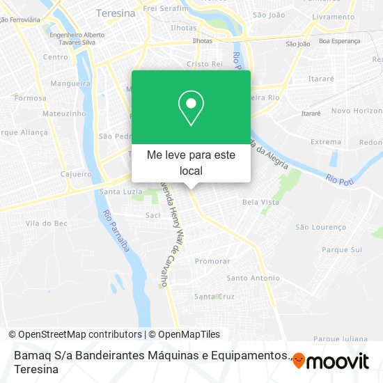 Bamaq S / a Bandeirantes Máquinas e Equipamentos. mapa