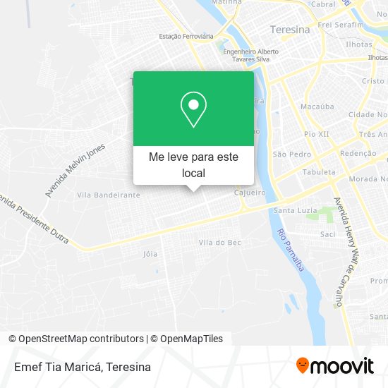 Emef Tia Maricá mapa