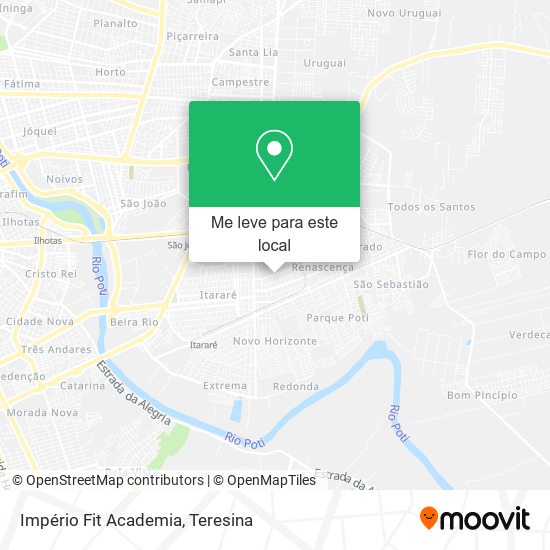 Império Fit Academia mapa