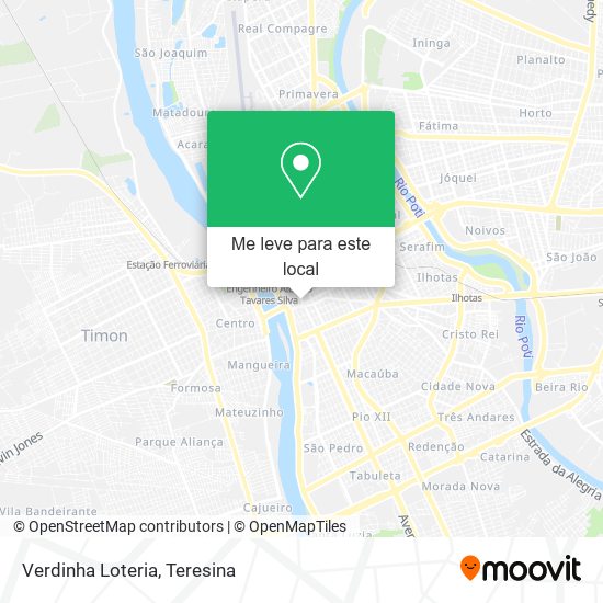 Verdinha Loteria mapa