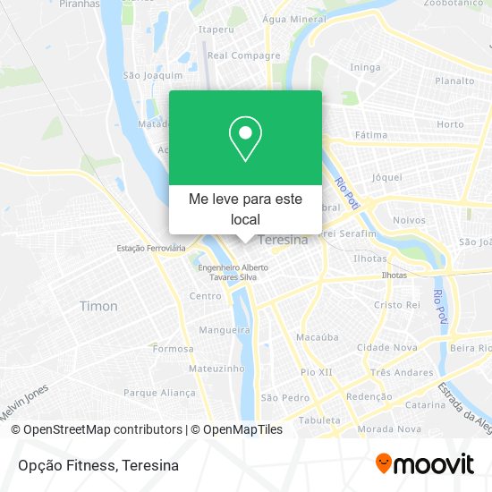 Opção Fitness mapa