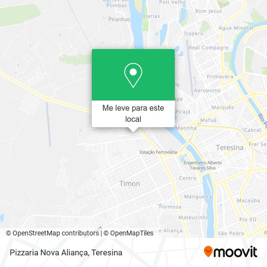 Pizzaria Nova Aliança mapa
