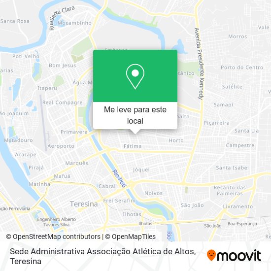 Sede Administrativa Associação Atlética de Altos mapa