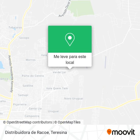 Distribuidora de Racoe mapa