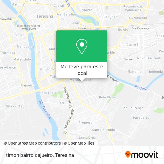 timon bairro cajueiro mapa