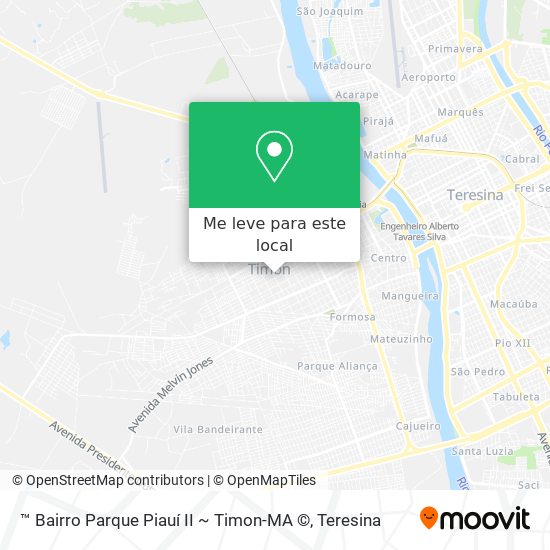 ™ Bairro Parque Piauí II ~ Timon-MA © mapa