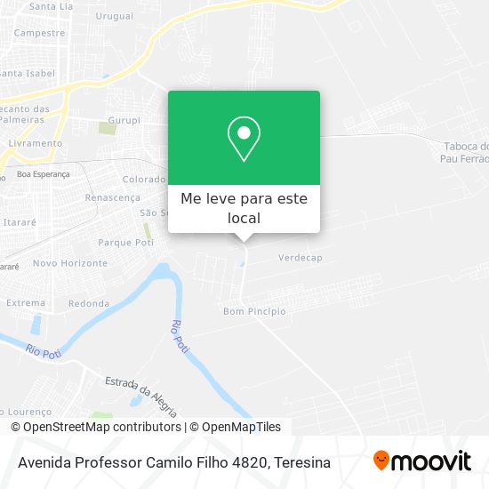 Avenida Professor Camilo Filho 4820 mapa