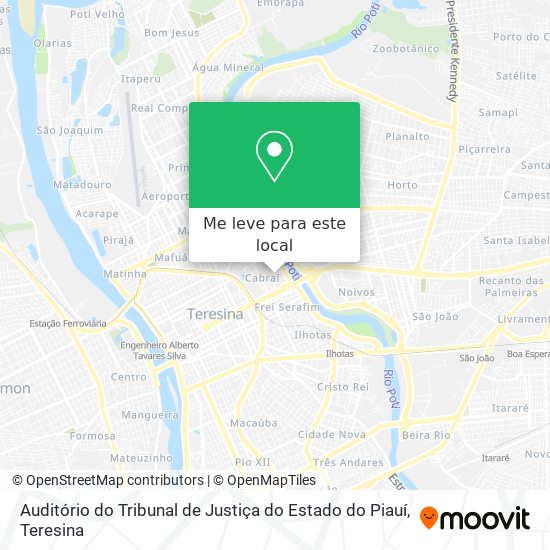 Auditório do Tribunal de Justiça do Estado do Piauí mapa