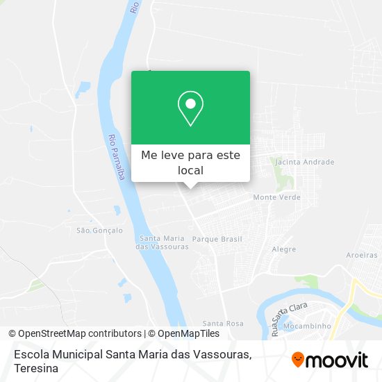 Escola Municipal Santa Maria das Vassouras mapa