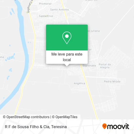 R F de Sousa Filho & Cia mapa