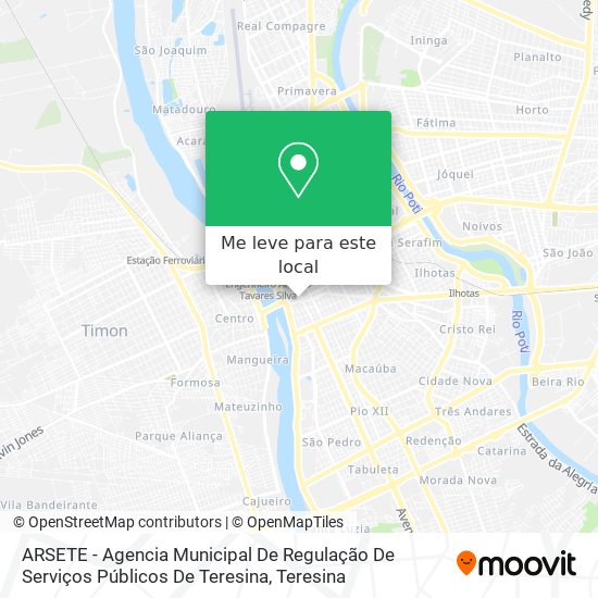 ARSETE - Agencia Municipal De Regulação De Serviços Públicos De Teresina mapa