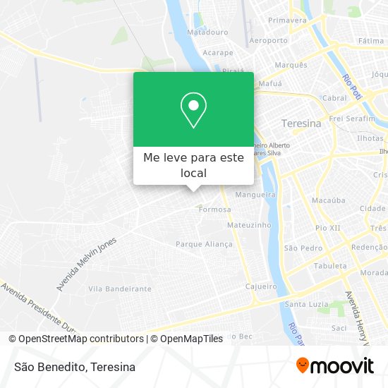 São Benedito mapa