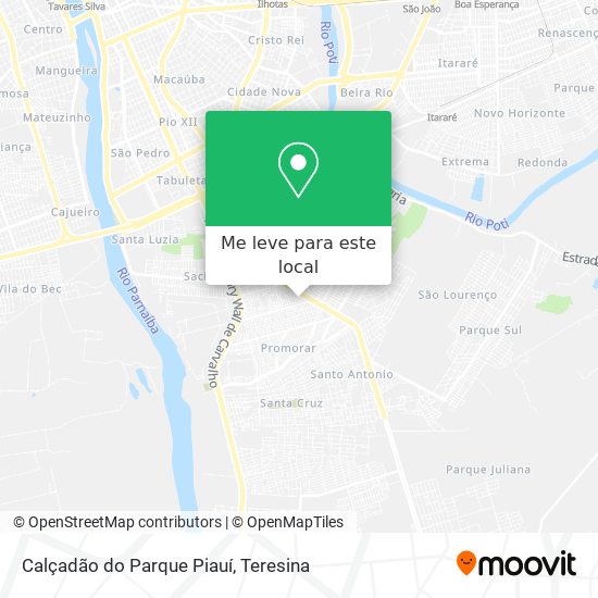 Calçadão do Parque Piauí mapa