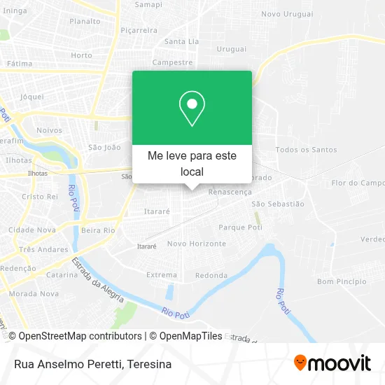 Rua Anselmo Peretti mapa