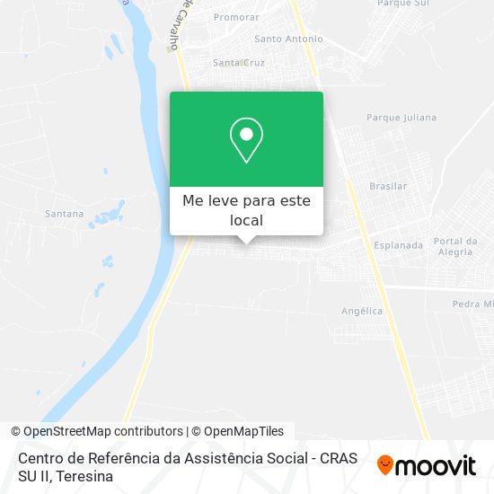 Centro de Referência da Assistência Social - CRAS SU II mapa